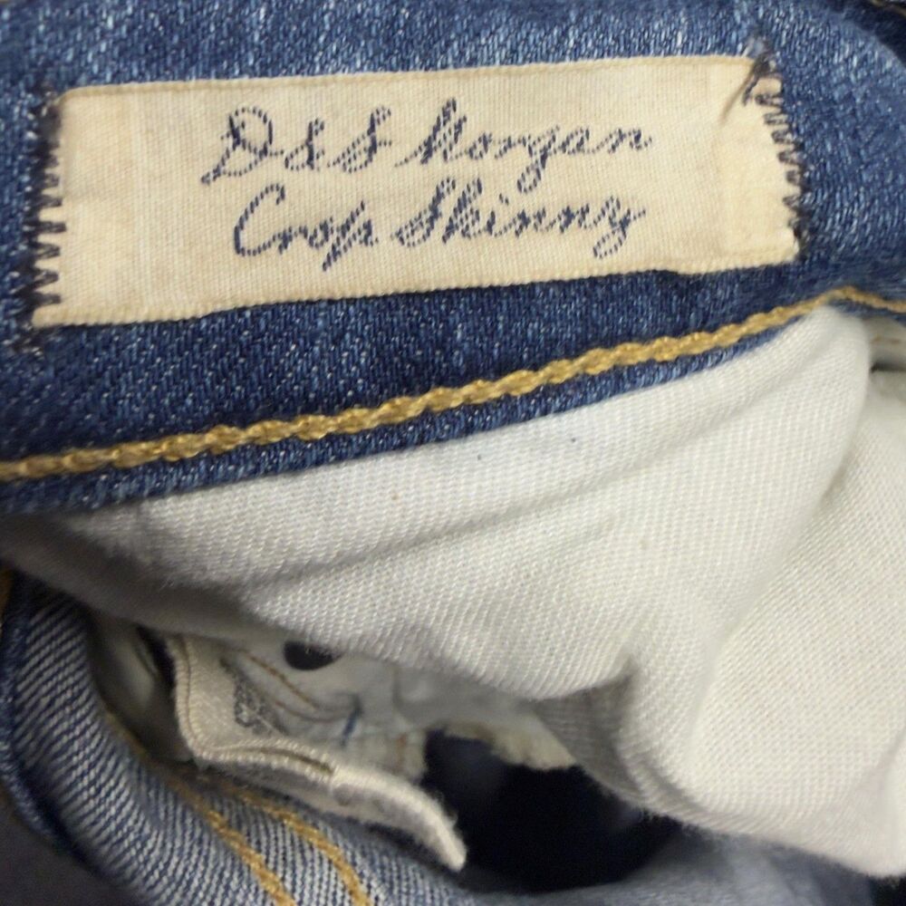 Denim & Supply Ralph Lauren Crop Skinny Jeans Women 30(32) Blue Star Distressed - Picture 3 of 15